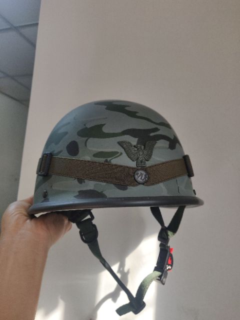 Nón bảo hiểm Camo xanh Via lính Us