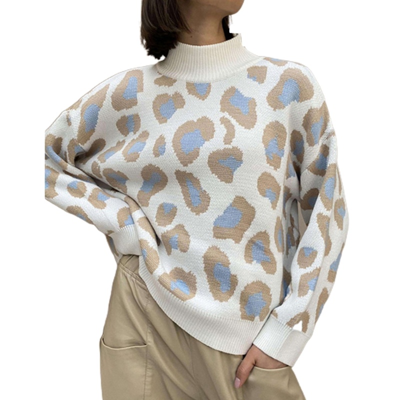 Áo Sweater Tay Dài Cổ Lọ Thời Trang Thu Đông Cho Nữ