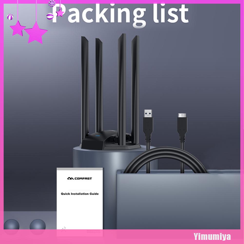 Thiết Bị Nhận Tín Hiệu Wifi Không Dây Comfast Cf-Wu785Ac 1300m Usb 3.0 4 Ăng Ten | BigBuy360 - bigbuy360.vn