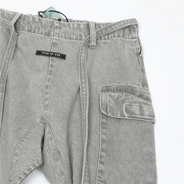 Quần jeans Fear Of God grey Jiujitsu cargo pants