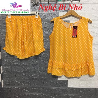 (Hỏa Tốc) ĐÙI SÁT NÁCH phối Tà Bèo Đồ bộ mặc nhà Tole Tôn 2 Da loại 1 ShopThanhThanh Size 1 2 3 4