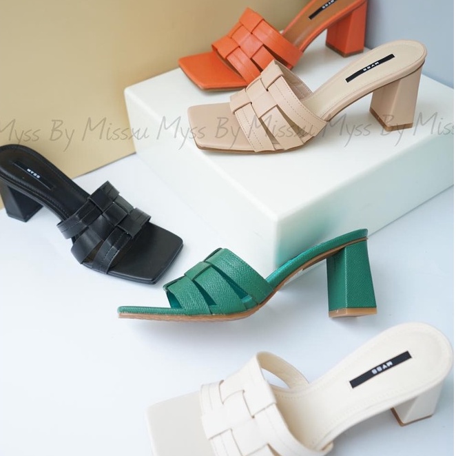 Giày sục nữ bảng ngang đan nan 7 cm thời trang MYSS - SU138