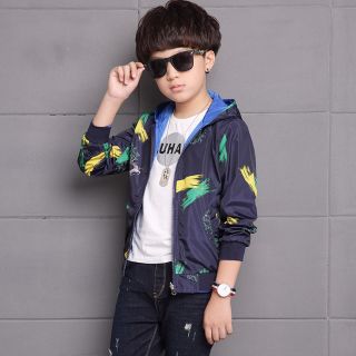 Áo khoác dù 2 mặt bé trai