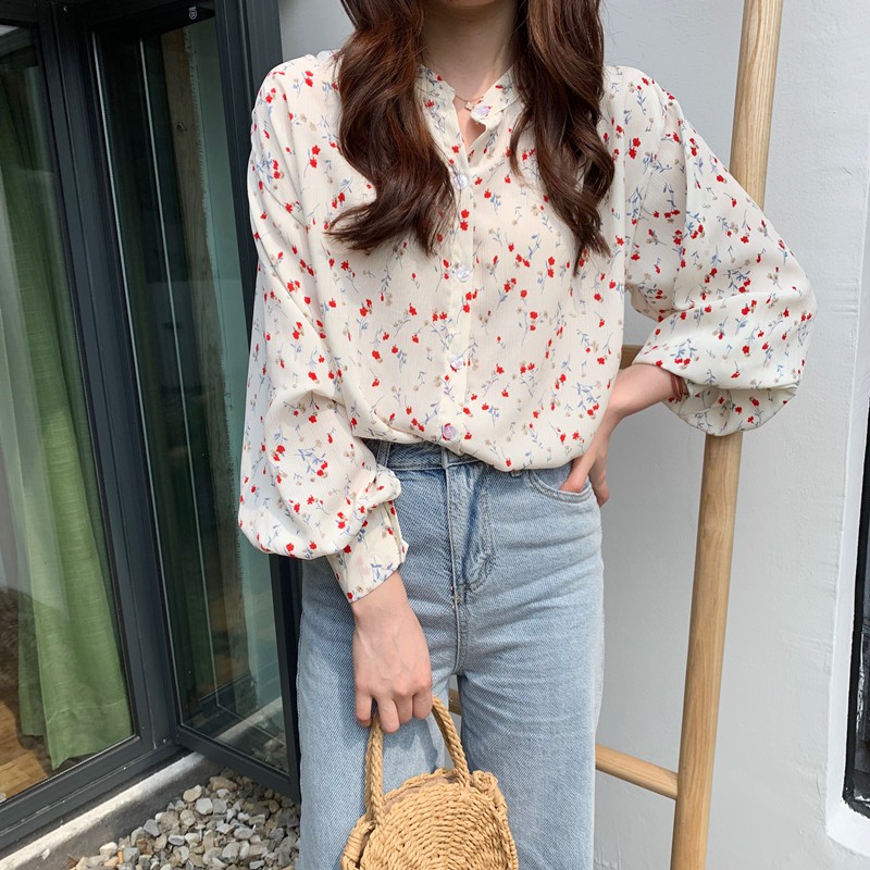 [ORDER] Áo blouse hoa nhí style vintage Hàn Quốc