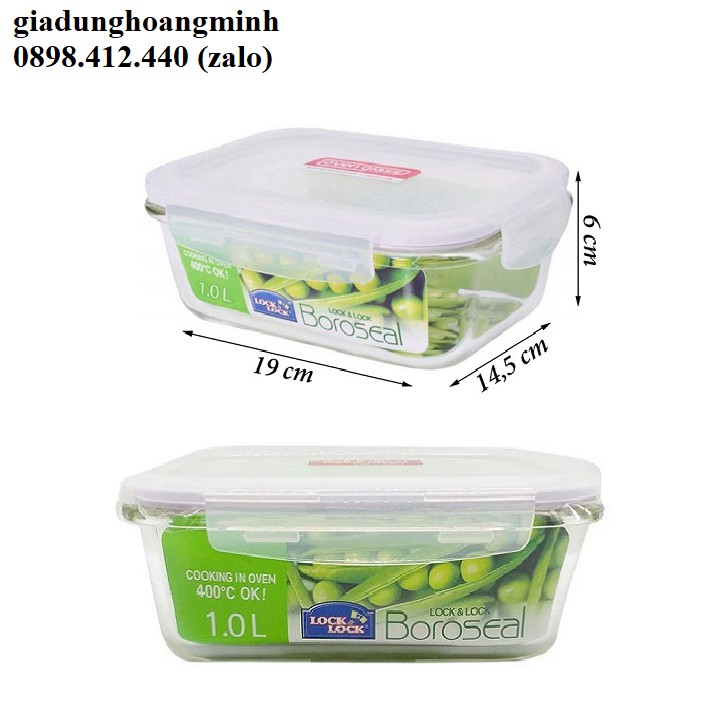 hộp cơm thủy tinh lock&lock - hộp cơm thủy tinh