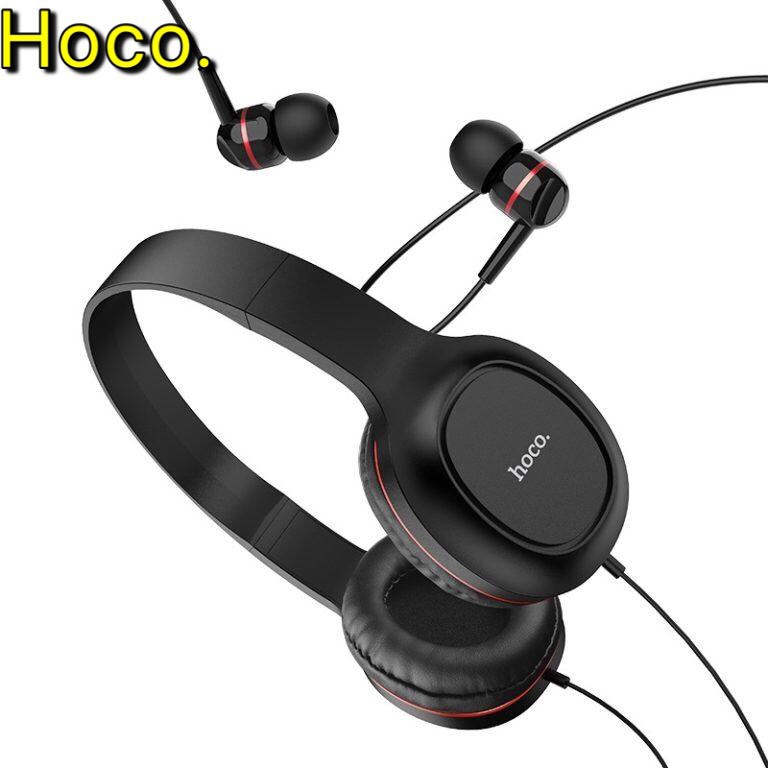 Tai nghe chụp tai chơi game Hoco W24 Mua 1 tặng 1, Âm Thanh Cao Cấp, Headphone cho điện thoại và máy tính