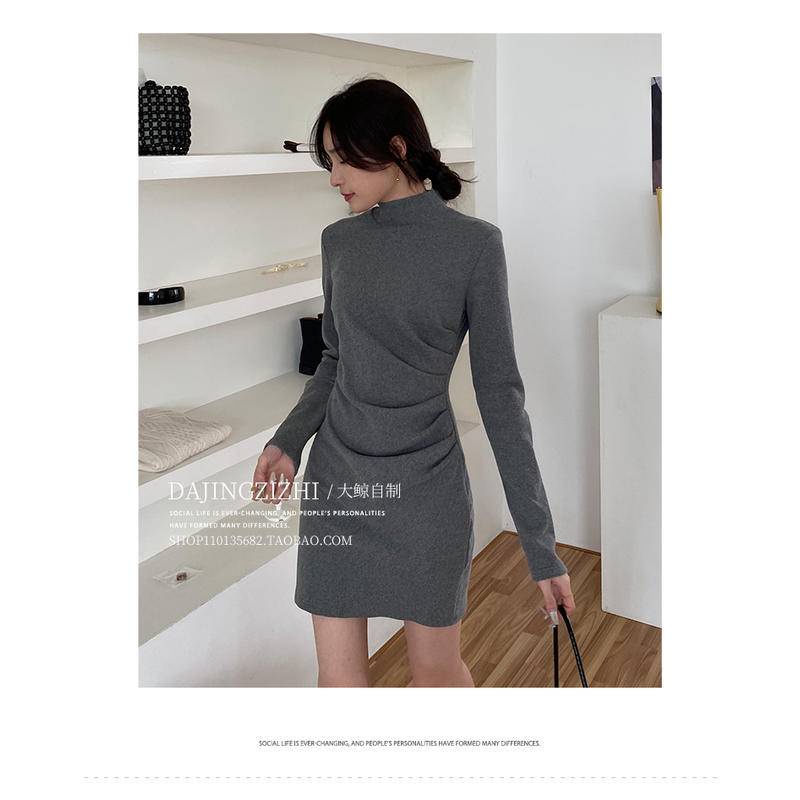 Đầm đen dáng ôm thời trang thu đông dành cho nữ