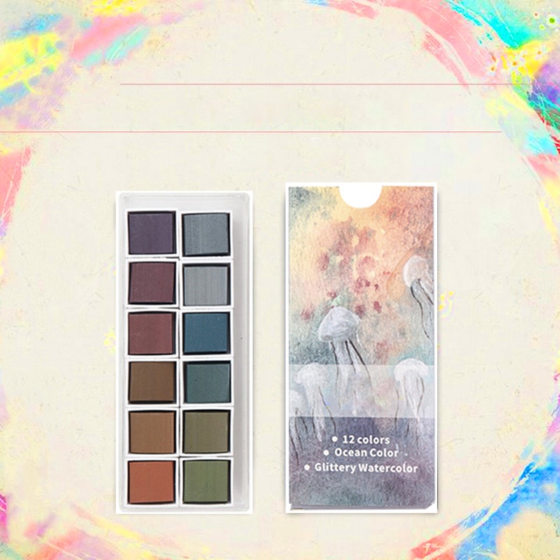 Set 12 Bút Màu Nước Ánh Kim Chuyên Nghiệp Cho Họa Sĩ Vẽ Trên Tường / Gỗ