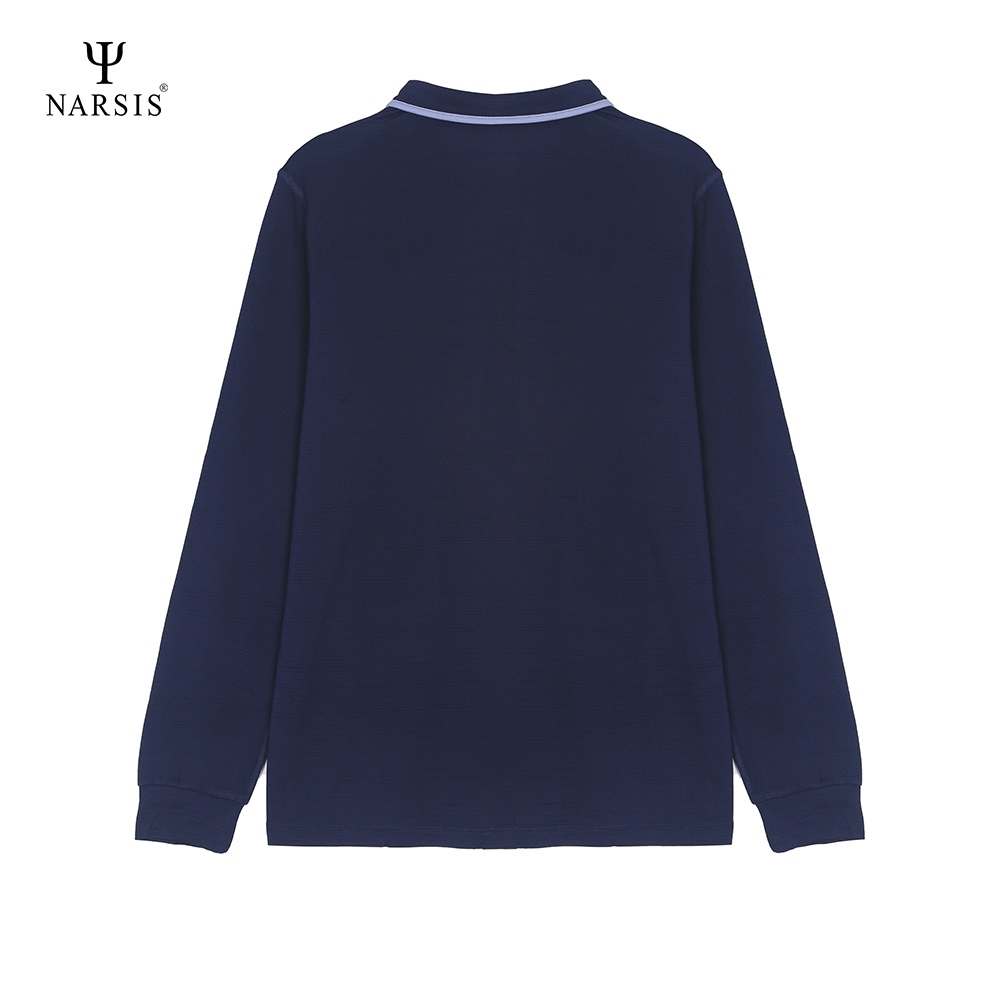 Áo polo nam dài tay Narsis D0030 - D0033 chất liệu cotton cao cấp