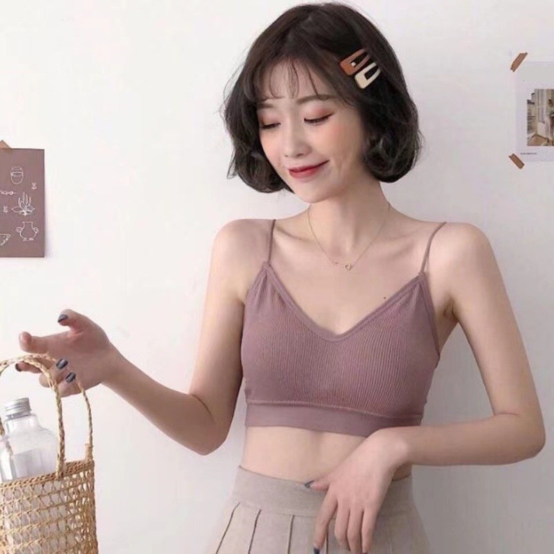 Áo Lót Dây Mềm Mại Thoáng Khí Thoải Mái Phong Cách Hàn Quốc Cho Nữ