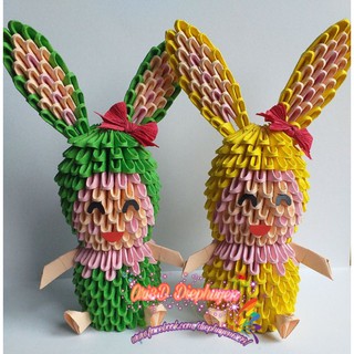 ORIGAMI 3D RABIT KID (QUÀ TẾT, SINH NHẬT ĐỘC LẠ)