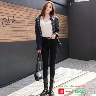Quần tregging nữ Choobe cạp cao chất vải cao cấp thun ôm dày dặn co giãn tốt Q13