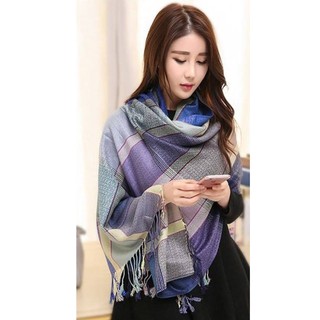 Khăn caro len muối tiêu 004