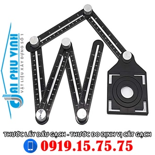 Thước lấy dấu gạch - Thước đo định vị cắt gạch - Thước đo 6 khúc - Thước cắt gạch cầm tay đa năng