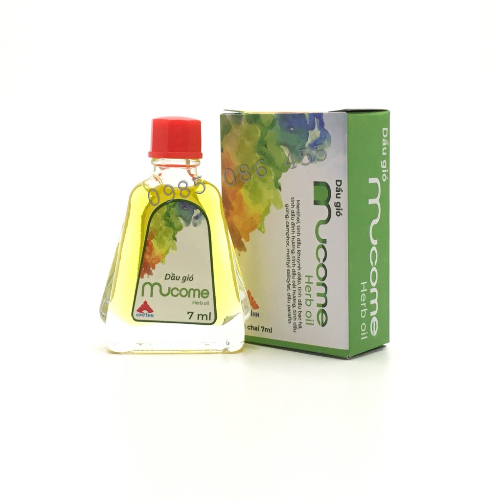 MUCOME HERB OIL CHAI 7ML - DẦU GIÓ GIẢM KHÓ THỞ NGHẸT MŨI NHỨC ĐẦU SỔ MŨI