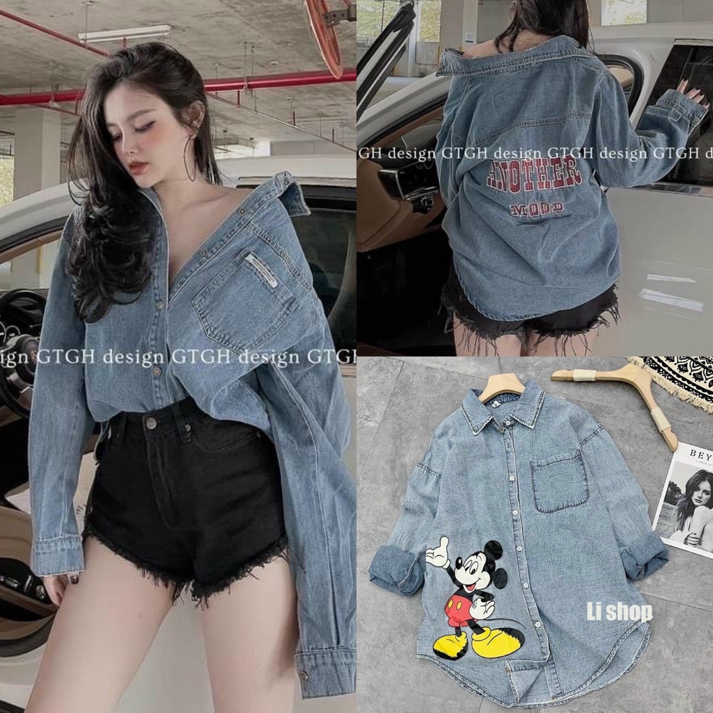 ÁO SƠ MI JEANS FORM RỘNG