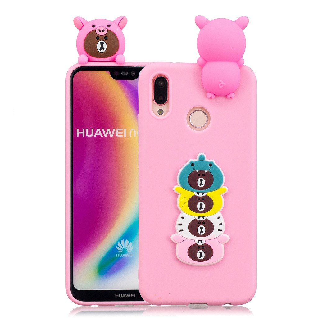 Ốp điện thoại dẻo in hình dễ thương cho Huawei Nova 3i 3e 4e P20Lite P30Lite