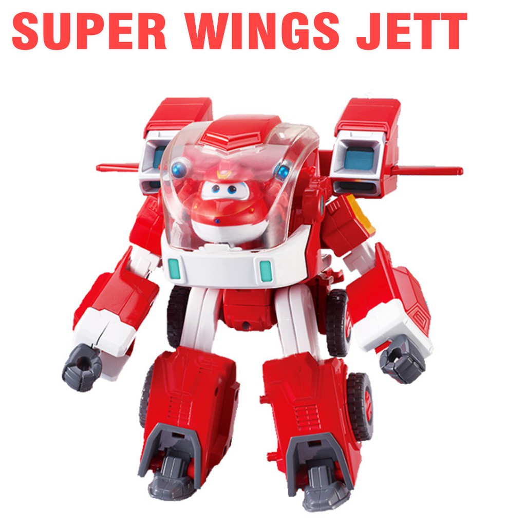 Super wings Jet tia chớp và robot mô hình nâng cấp đồ chơi đội bay siêu đẳng bằng nhựa cao cấp
