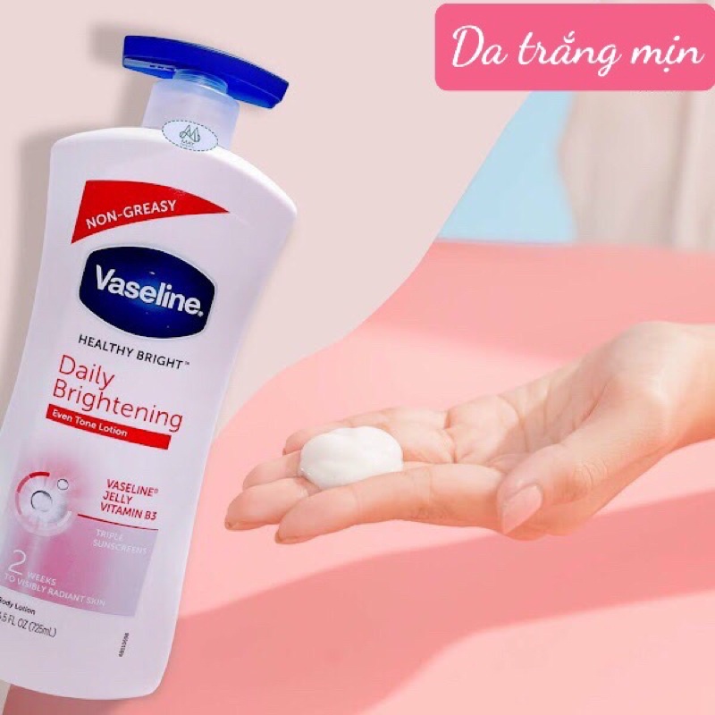 Sữa dưỡng thể VASELINE Healthy White Lightening  Víible Fairness Lotion 725ml