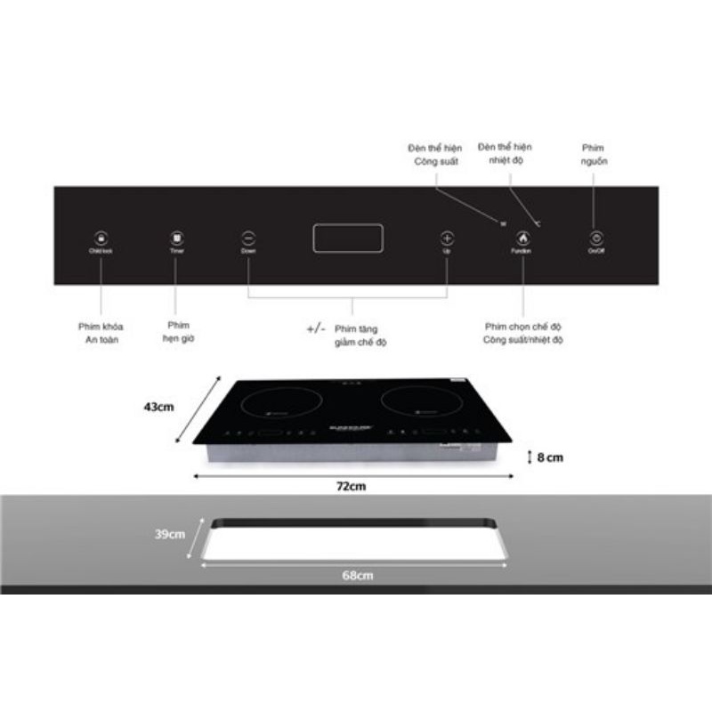 Bếp Từ Đôi Chính Hãng SUNHOUSE SHB9101