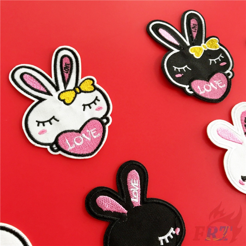 1/2 Miếng vá ủi trang trí quần áo hình thỏ dễ thương thời trang