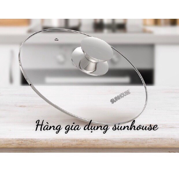 NẮP VUNG KÍNH NÚM INOX KHÔNG BẮT NHIỆT (đủ bộ)