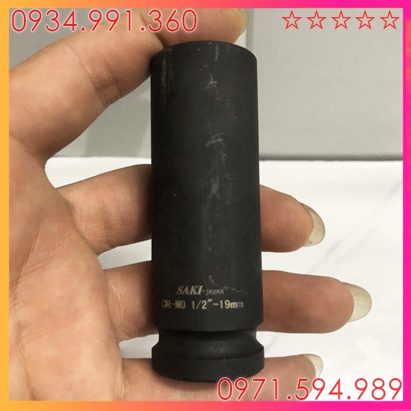 Đầu típ khẩu 1/2 inch 6 cạnh kích thước từ 16 đến 21mm. Nhật Bản. Mở động cơ máy, ô tô. Chất liệu thép Carbon CRMO.