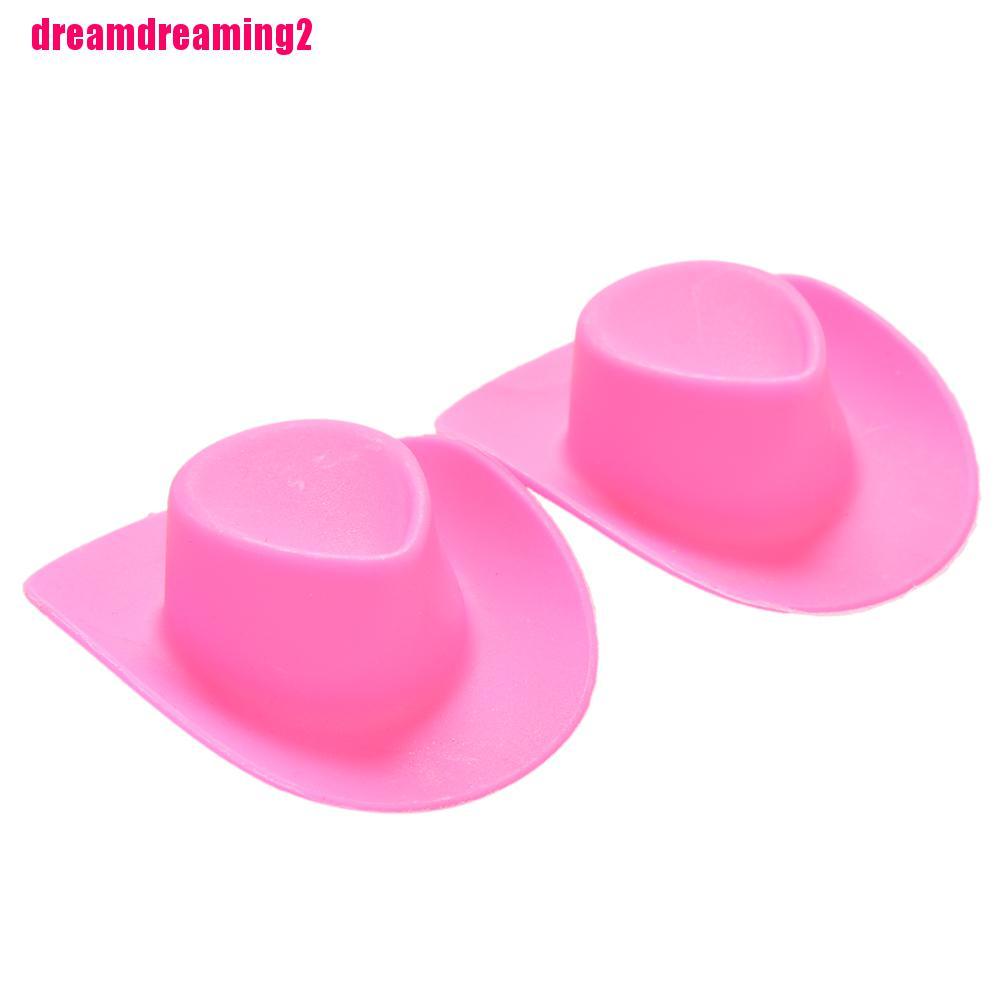 1 Mũ Cao Bồi Màu Hồng Cho Búp Bê Barbie