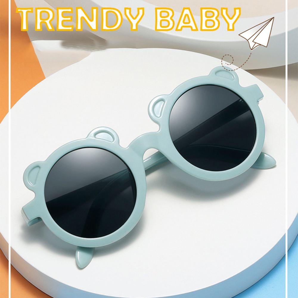 LILYES Kính Mát Gọng Tròn Chống Tia UV Hình Tai Gấu Dễ Thương Cho Bé