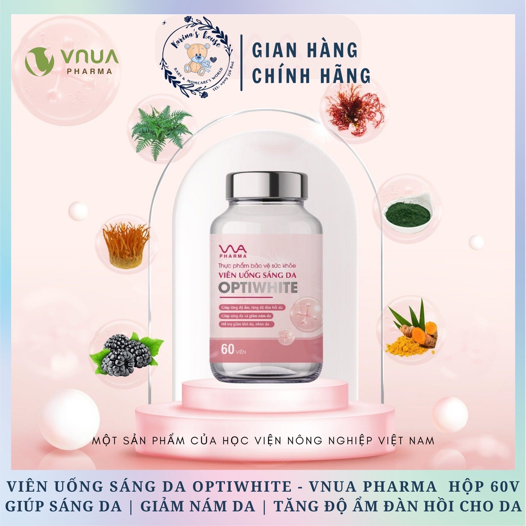 [Sẵn] Viên uống sáng da OPTIWHITE - VNUA PHARMA hộp 60 viên