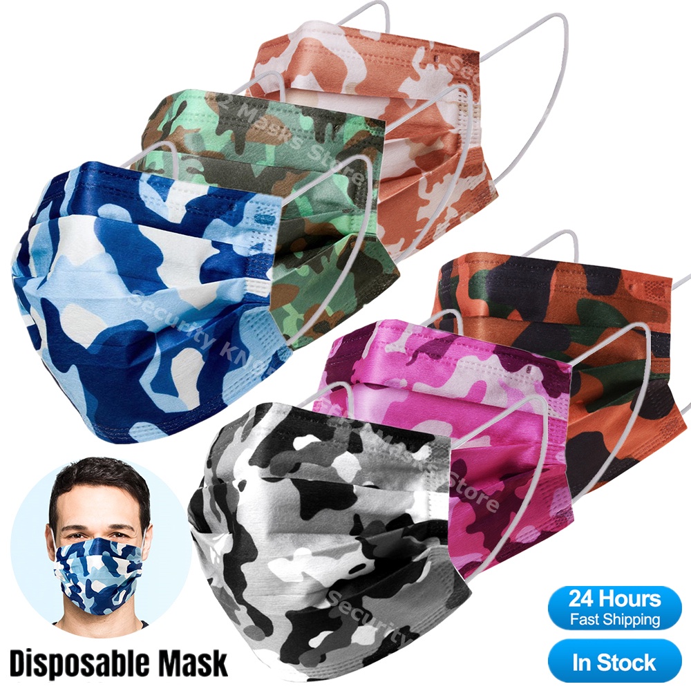 Set 100 khẩu trang ba lớp bằng vải không dệt bảo vệ mặt dùng một lần dành cho người lớn