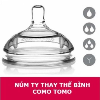 ⚡Flashale⚡Núm ti bình Comotomo 1-2-3 tia và tia Y cắt - Núm siêu mềm như ti mẹ