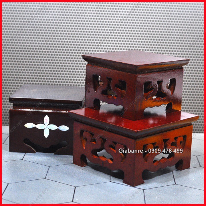 ĐẾ ĐÔN GỖ VUÔNG DÀNH CHO TƯỢNG PHẬT - 6976 | BigBuy360 - bigbuy360.vn