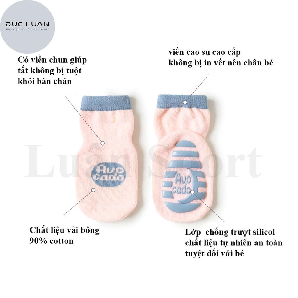 Tất Chống trượt tập đi cho bé - Tất cho bé từ 0-5 tuổi -Vớ co giãn, thoáng khí, thấm thoát mồ hôi siêu nhanh