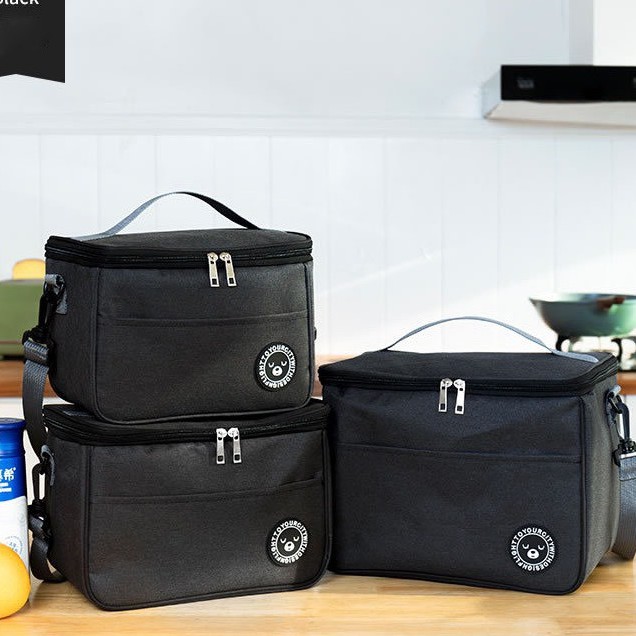 🔥🔥 🔥 Túi giữ nhiệt đựng đồ ăn GẤU BAGS cao cấp, 2 ngăn, có quai đeo, 3 lớp cách nhiệt, khoá kéo kép, túi đựng cơm cỡ lớn