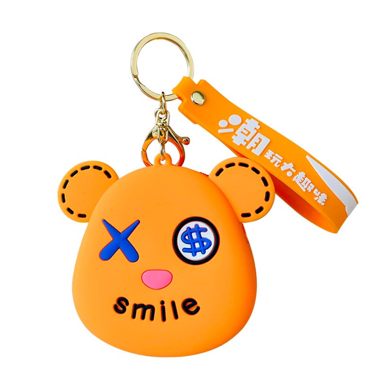 Móc Khóa Silicone Hình Gấu Sáng Tạo Thời Trang