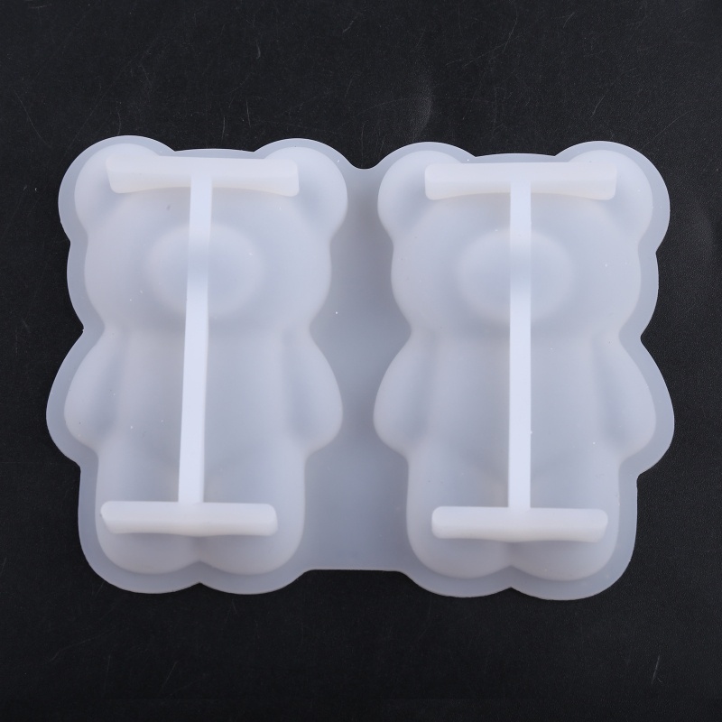 Khuôn Silicone Hình Gấu Nhỏ 3D Làm Mặt Vòng cổ / Bông Tai DIY