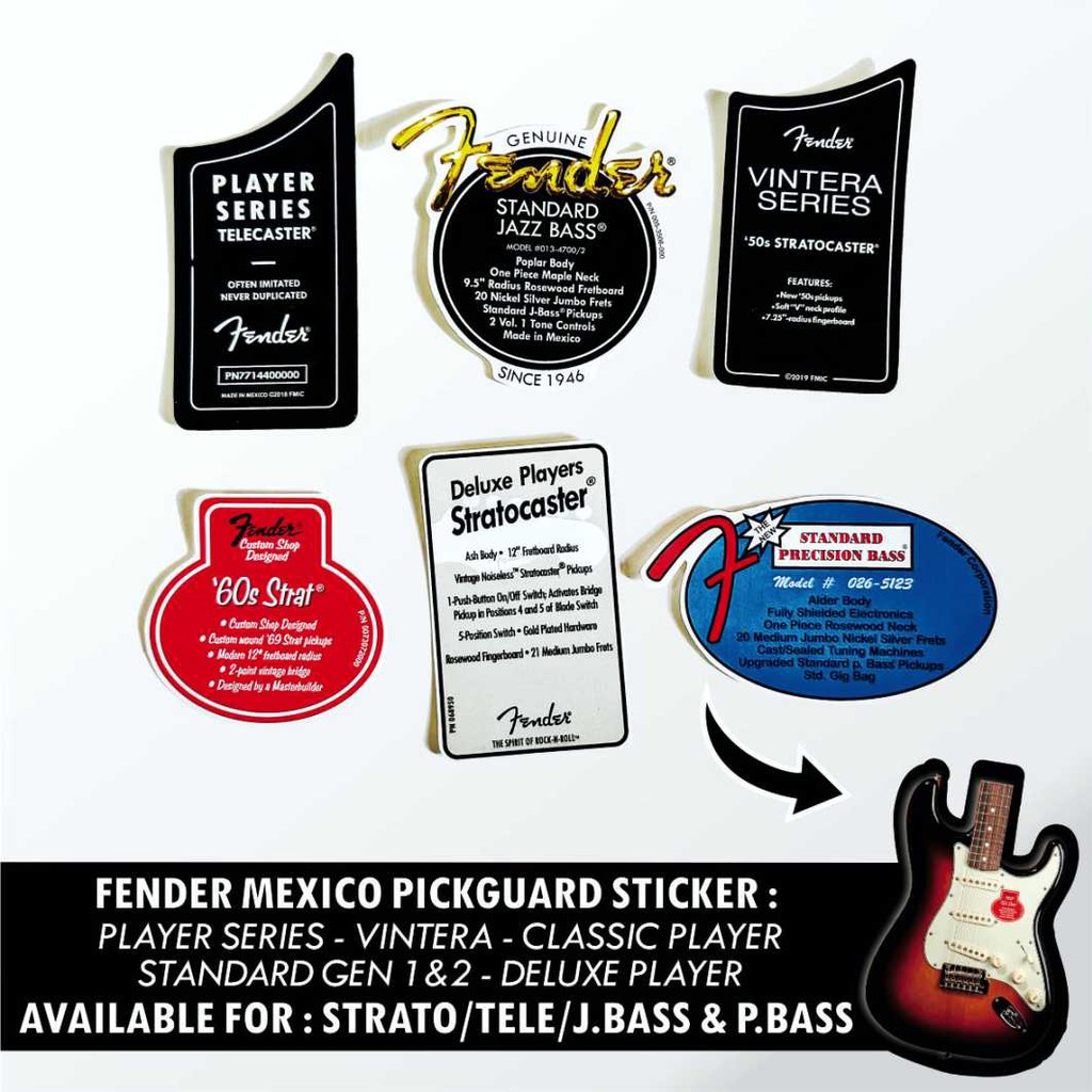 Fender Miếng Dán Bảo Vệ Đàn Guitar Mexico Chất Lượng Cao