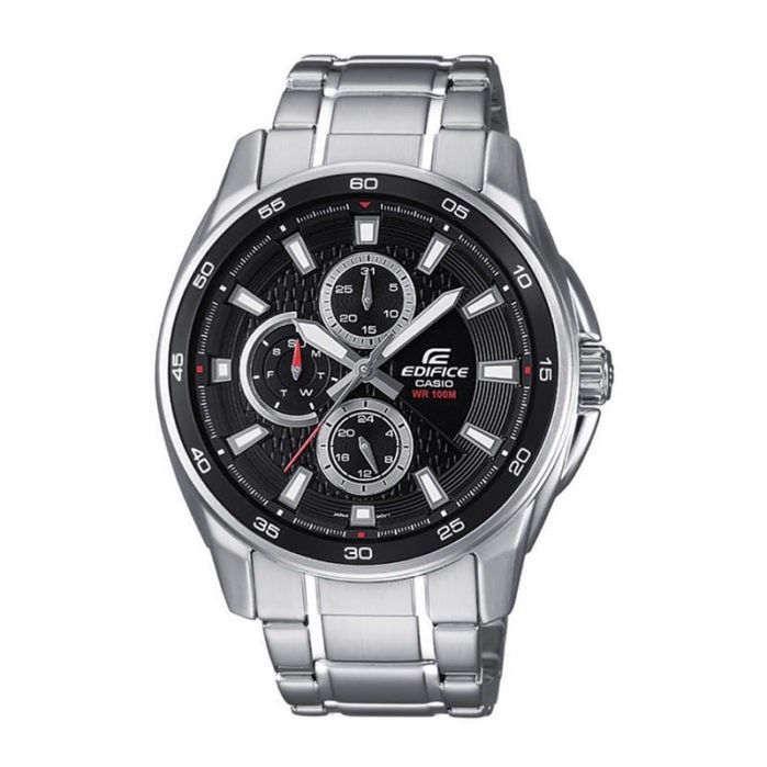 Đồng hồ nam dây thép không gỉ Casio Edifice EF-334D-1AVDF chống nước 100m