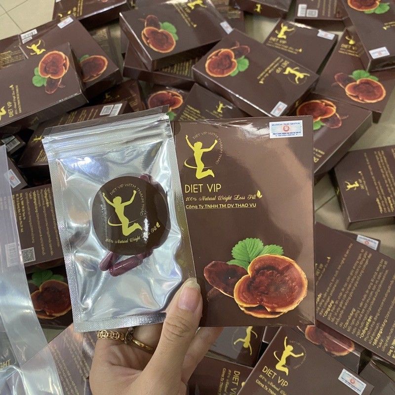 Viên giảm cân Diet Vip Linh Chi cam kết chính hãng