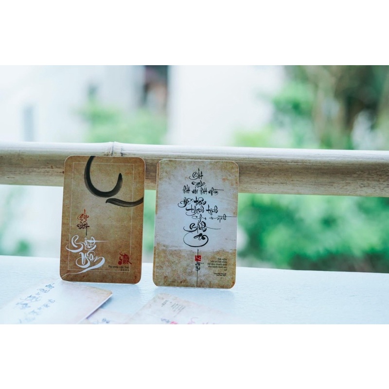 Bộ 64 thẻ Bình yên thư pháp