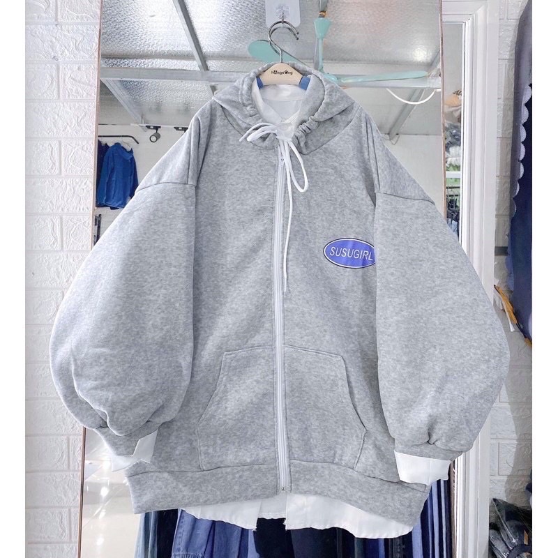 [Xả Kho]Áo Khoác Hoodie Nỉ Unisex Tay Bồng Nữ Jacket Form Rộng Có Mũ  Ulzzang Đủ Mẫu Hot 2021