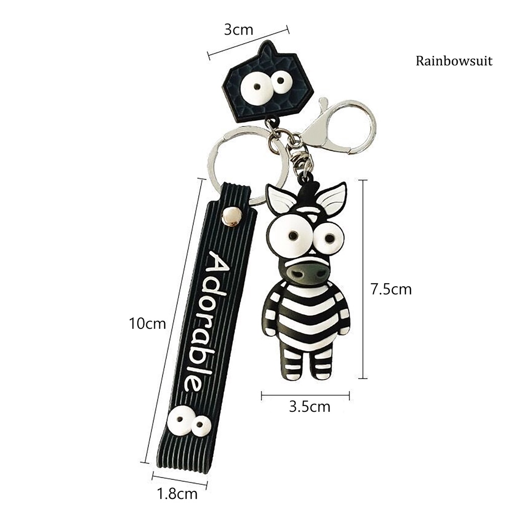 Móc Khóa Silicon Mềm Chống Thất Lạc Hình Ngựa Vằn/Hươu Cao Cổ Dễ Thương