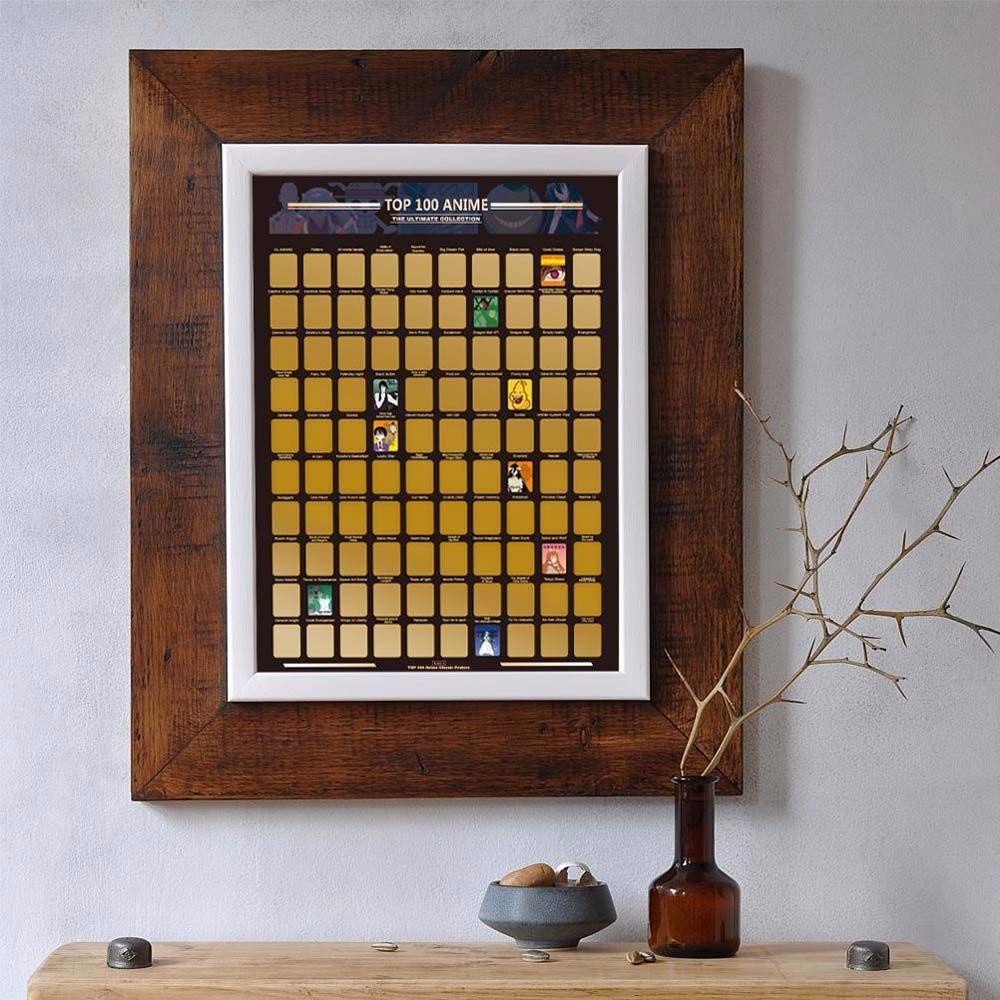 AUGUSTINA Set 100 Tấm Áp Phích Dán Tường Trang Trí Hình Anime