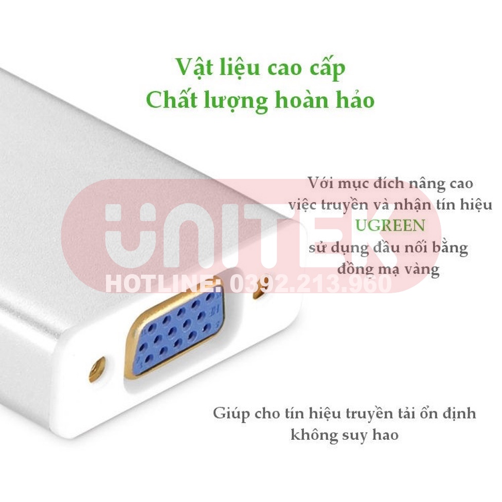 Cáp Chuyển Displayport Sang VGA Có Âm Thanh Ugreen 20412