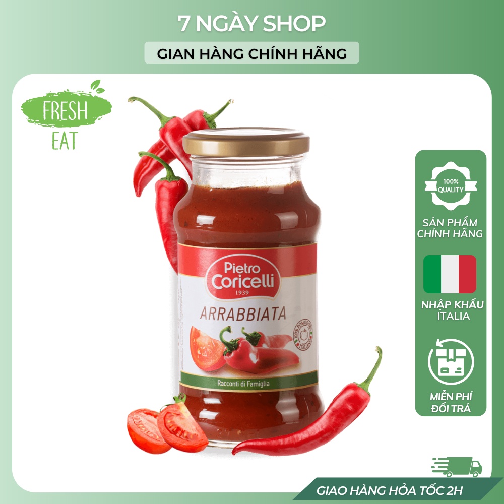 Sốt Spaghetti Pietro Coricelli Napoletana 7NgayShop 350g Nhập khẩu Ý Date 2024, Sốt Cà Chua Mì Ý Hương Vị Truyền Thống