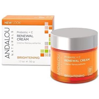 Kem dưỡng trắng da Andalou Naturals Probiotic + C Renewal Cream (50g) - USA