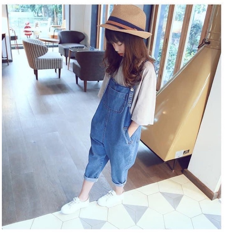 Set áo+ Yếm jean bé gái size đại