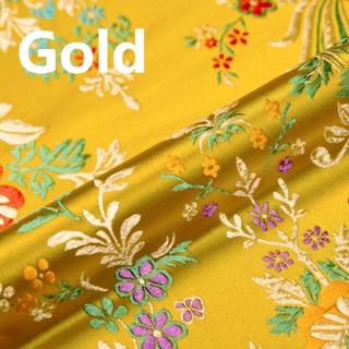 Vải Lụa Satin Thêu Hoa 100 * 75Cm