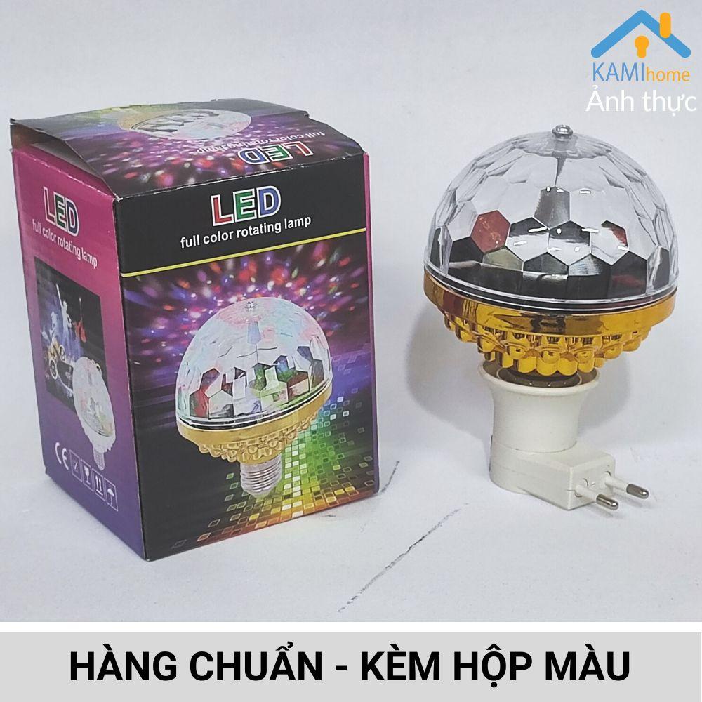 Đèn led trang trí phòng ngủ và tiệc nhiều màu sắc chuyển động hình Bóng đèn đui xoáy cắm điện KM 26015